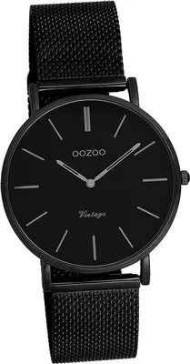 Produktbild von Oozoo Metall Damen Uhr matt Analog Quarzuhr Armband schwarz Timepieces D2UOC9934A