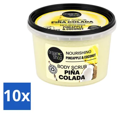 Produktbild von 10 x Organic Shop Body Scrub Ananas & Kokosnuss - 250 ml - Vorteilspackung - 10 Stücke