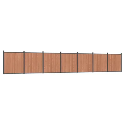 Zdjęcie produktu dla vidaXL Zaunelement Braun 1218x186 cm WPC