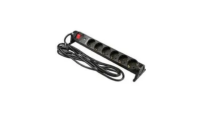 Zdjęcie produktu dla ErgoXS ELEC041, Czarny, 6 x gniazdo sieciowe, 1 szt.