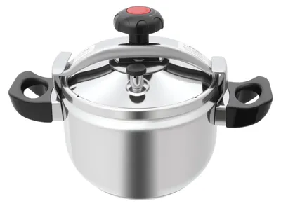 Produktbild von Edelstahl Schnellkochtopf - 7 l Druckkochtopf - 60–80 kPa Arbeitsdruck - 201 Edelstahl - Für Gasherd - Sicherheitsventil - Modell 11L