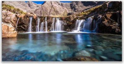 Produktbild von Tulup Leinwand-Bilder 140x70 Wandbild Canvas Kunstdruck Wasserfall Natur