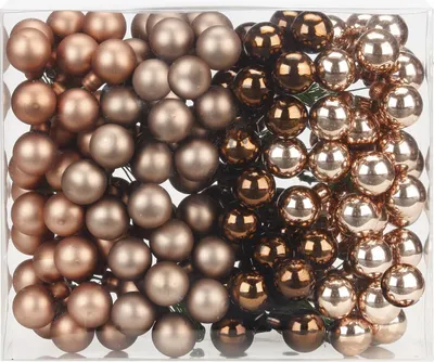 Produktbild von Spiegelbeeren Glas 2,5cm, 144 Stück, Farbe:Elegant Lounge ( schokolade braun )
