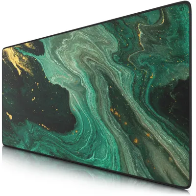 Zdjęcie produktu dla Podkładka pod mysz dla graczy CSL, XXL, 900 x 400 x 3 mm, podkładka na biurko, zmywalna, zielono-złota