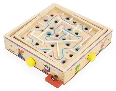 Produktbild von Janod Murmellabyrinth Geschicklichkeitsspiel Applepop Holzspielzeug