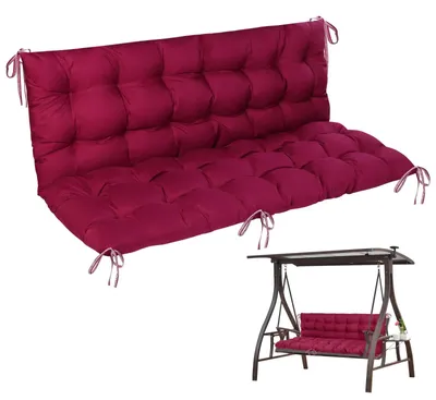 Immagine prodotto di Cuscino per panca da giardino con schienale regolabile - Rosso - 150 x 100 cm