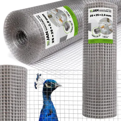 Zdjęcie produktu dla Siatka Zgrzewana Nierdzewna 304 25x25x2,0mm na Woliery Ogrodzenie 25m2 Klat
