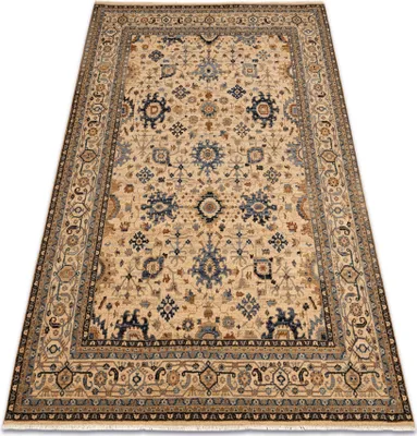 Produktbild von Teppich Wolle KESHAN Franse, orientalisch klassisch 7521/53555 beige / dunkelblau beige 160x230 cm