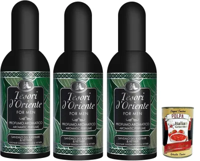Produktbild von Italian Gourmet EdT Herrenparfüm Sandelholz & Vetiver 3x100ml mit Polpa