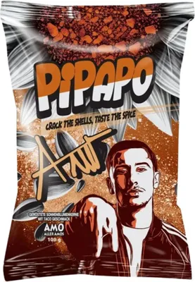 Produktbild von Pipapo AMO Geröstete Sonnenblumenkerne Chili Taco Gold Edition 100g