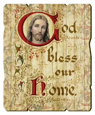 Jesus Holztafel Vintage-Stil 19x24 cm Italien