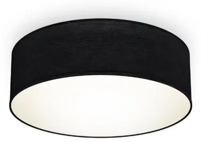 Produktbild von B.K.Licht Deckenleuchte Stoff Schwarz Ø30cm E27 max. 40W Textil Deckenlampe IP20