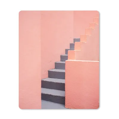 Produktbild von MuchoWow® Mauspad Mousepad Treppe - Architektur - Rosa - Pastell 30x40 cm - Mousepads - Maus Mat - Pad - Mausunterlage - Mausmatten