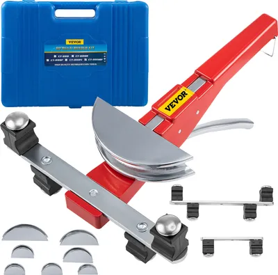 Produktbild von VEVOR Rohrbieger, 7 Matrizen 1/4-7/8 Zoll 6-22 mm Kältetechnik-Ratschen-Rohrbiegegerät-Set, 90°-Handrohrbieger mit Rückbiegevorsatz für HVAC