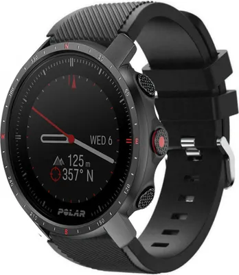 Produktbild von Strap-it Polar Grit X Pro Twill Silikonarmband (Schwarz)