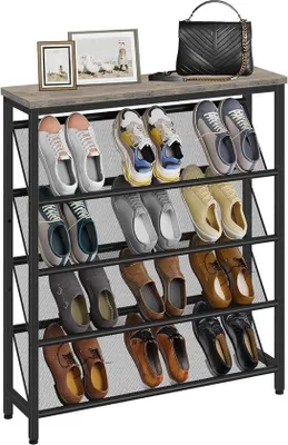 Image de Étagère à chaussures - Peu encombrante - 1 pièce - Design industriel - 75 x 20 x 105 cm
