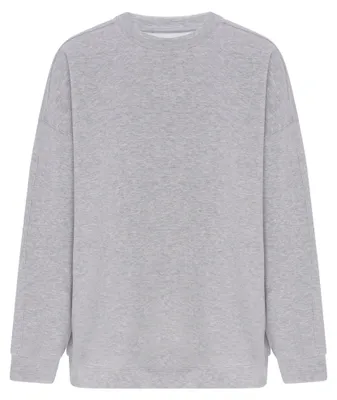 Produktbild von Damen Sweatshirt aus 60% Polyester 35% Baumwolle 5% Elasthan grau XL