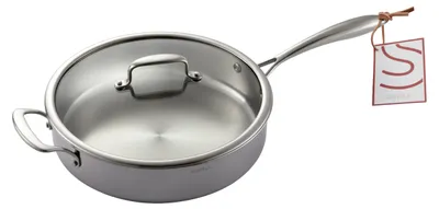 Productafbeelding van Sauteuse 28 cm, 5-laags Roestvrij Staal met Glazen Deksel