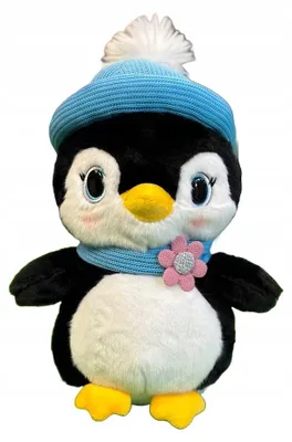 Produktbild von Granda Großer Pinguin Plüschtier mit blauer Mütze