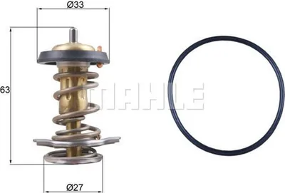 Image de Thermostat (liquide de refroidissement) MAHLE TX 264 82D