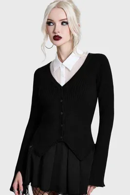 Produktbild von KIHILIST by KILLSTAR Cardigan Damen Skultra V Neck Cardigan schwarz XL