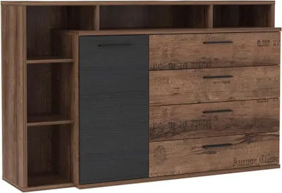 Produktbild von LECCE Sideboard Schlammeiche / Schwarz Eiche