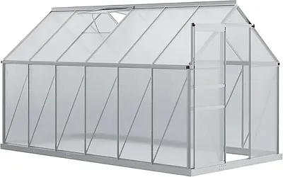 Produktbild von Aluminium Gewächshaus 11,2 m? Frühbeet 370x190x195 cm inkl. Fundament Alu Treibhaus Tomatenhaus Pflanzhaus