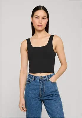 Immagine prodotto di Canotta da donna Urban Classics Ladies Cropped Polyamide Top nera - S