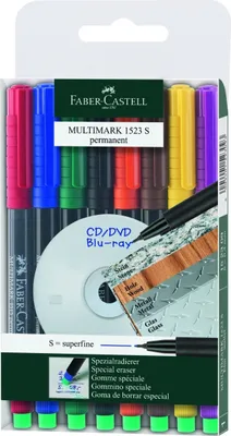 Produktbild von FABER-CASTELL Marker Multimark permanent S 8er Etui 5Stk