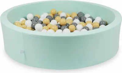 Produktbild von Dry Mint Pool 110x30 mit 400 Bällen: Beige, Grau, Weiß