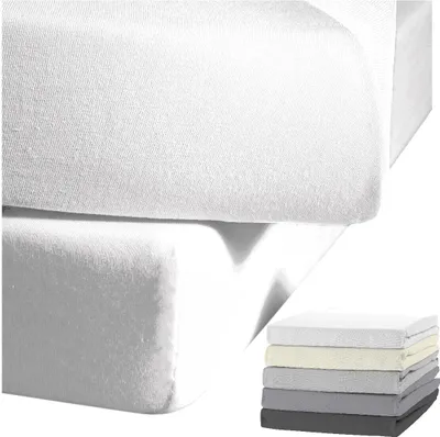 Produktbild von JACK by Kaeppel Biber Spannbettlaken Rundgummi Baumwolle Spannbetttuch 90x190-100x200 / 140-160x200 / 180-200x200 cm, Farbe:Weiß, Größe:180x200cm Spannbettlaken