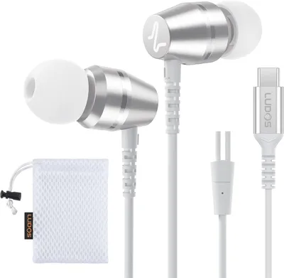 Produktbild von USB-C In-Ear Kopfhörer mit Mikrofon, klare Sprachqualität, Komfort-Design, universelle Gerätekompatibilität für Alltag & Arbeit