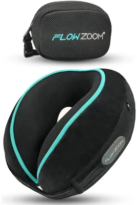 Productafbeelding van FLOWZOOM DREAM Pro Reisnekkussen met zijsteun, zwart