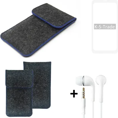 Produktbild von K-S-Trade Handy Schutz Hülle kompatibel mit Xiaomi Redmi Note 9 Schutzhülle Handyhülle Filztasche Pouch Tasche Case Sleeve Filzhülle dunkelgrau,