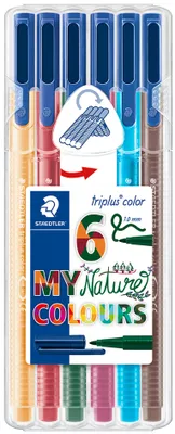 Produktbild von STAEDTLER Fasermaler triplus color "MY nature COLOURS" 6er