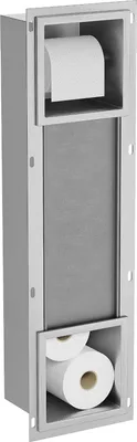 Produktbild von Mexen X-Wall-BP Toilettenpapierhalter mit Aufbewahrung, inox - 1914