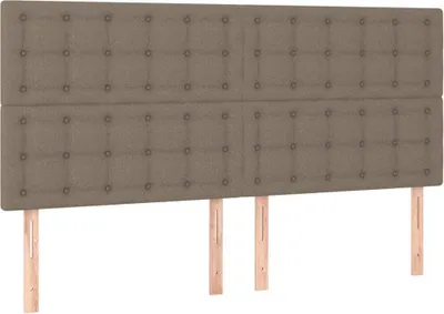 Produktbild von vidaXL Kopfteil Taupe 200 x 5 x 118/128 cm Stoff