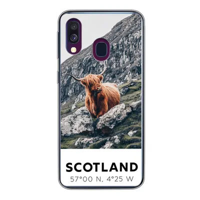 Produktbild von MuchoWow® Handyhülle Schutzhülle Hülle für Samsung Galaxy A40 Schottland - Schottische Highlander - Berge Silikon Softcase Handy Hülle - Handy-Tasche