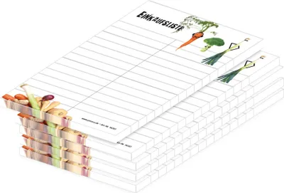 Produktbild von PRICARO Einkaufsliste "Gemüse", magnetisch, A6, 50 Blatt, 5 Stück