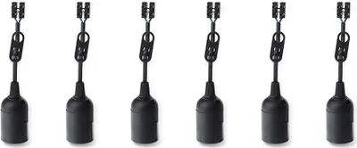 Produktbild von Baustellenfassung schwarz / weiß E27  230V max. 60Watt - Menge: 6 x schwarz
