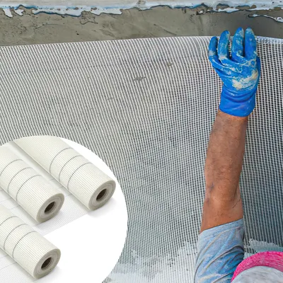 Immagine prodotto di Jayseuw 150m² rete di armatura rete per intonaco (1m x 50m) rete per intonaco 160g/m² rete in fibra di vetro 4mm x 4mm fibra di vetro facciata bianca