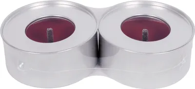 Produktbild von Müller Kerzen 97009643-44, Rund, Rot, Silber, 4 h, 2 Stück(e)