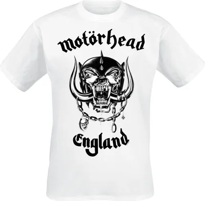 Produktbild von Motörhead T-Shirt Herren England weiß Band-Merch, Bands 100% Baumwolle L