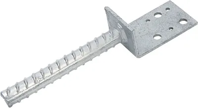 Produktbild von L - Pfostenträger 80 x 40 x 4 mm Stahl verzinkt 1 Stück - verzinkt 145mm Dolle