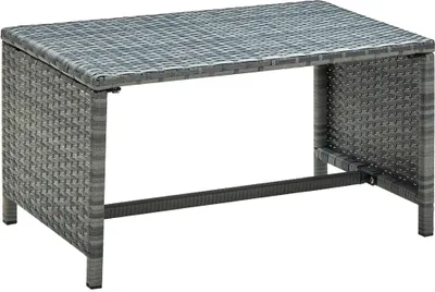 Immagine prodotto di Tavolino antracite 70x40x38 cm in poly rattan