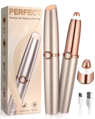 Produktbild von Augenbrauen Trimmer Damen mit 1 Ersatzkopf Elektrisch Augenbrauenrasierer für Damen Augenbrauen Rasierer Gesichtshaarentferner für Schnelle und Sanfte