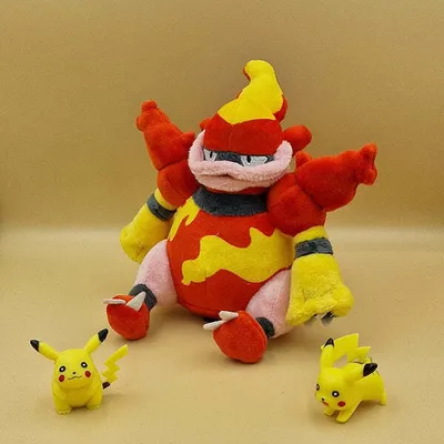 Produktbild von Pokemon Magbrant Kuscheltier - 16 cm Plüschtier Magmortar