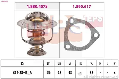 Produktbild von EPS Thermostat Kühlmittel 88°C für TOYOTA AVENSIS Kombi (T25) für MITSUBISHI Space Star (DGA)