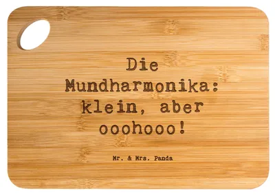 Produktbild von Mr. & Mrs. Panda Schneidebrett Spruch Mundharmonika Ohooo - Transparent - Geschenk, Holzbrett, Musiker, Brett, Instrument, Hackbrett, Folk, Lernen, Musikinstrument, Blues