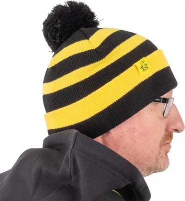 Produktbild von Black Cat Bobble Hat (Black/Yellow)